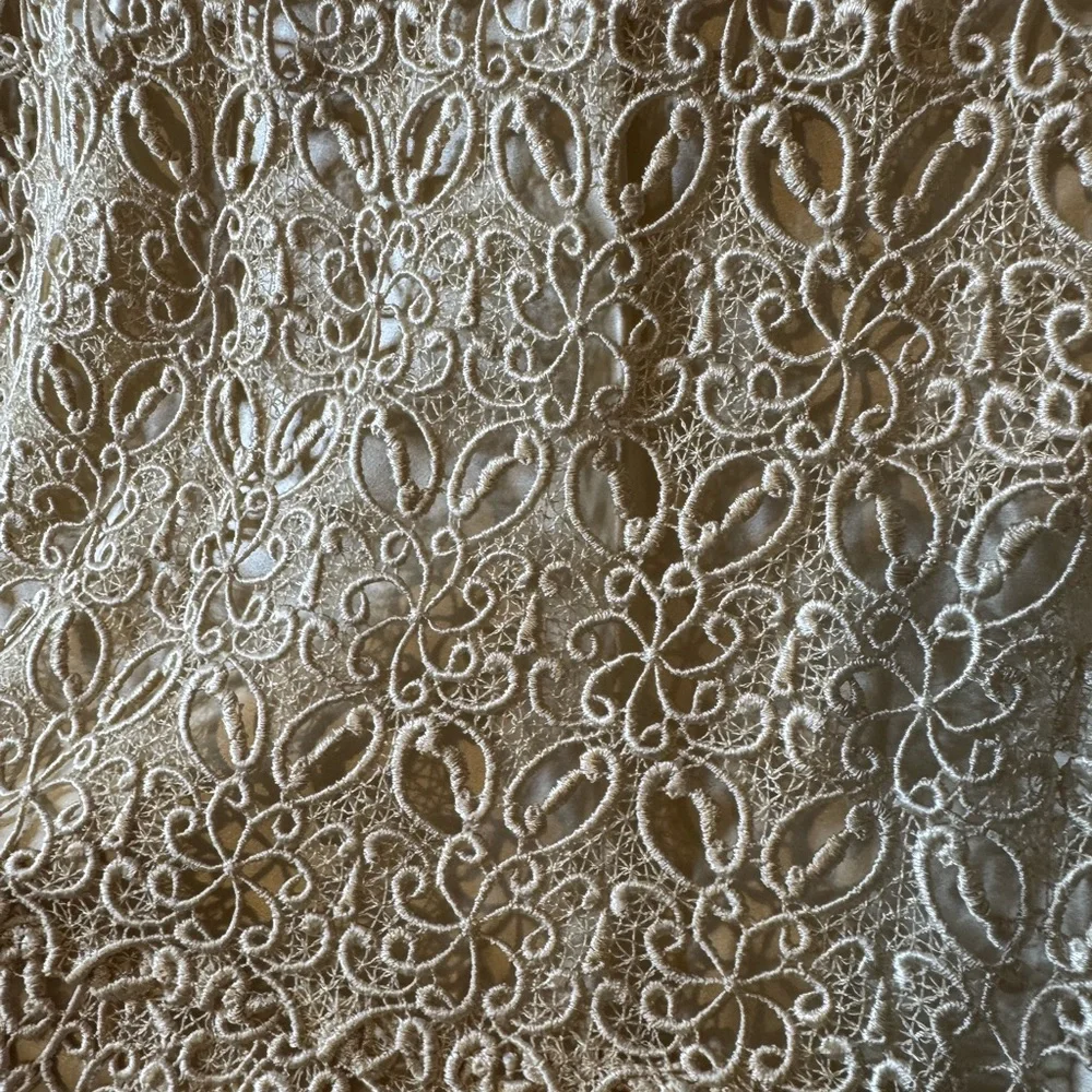 Lafayette Women Lace Overlay Skirt Sz 8 Coquette Ethereal Whimsical Boho Cottage